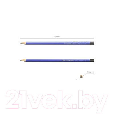 Простой карандаш Erich Krause Grafica 100 HB / 45610