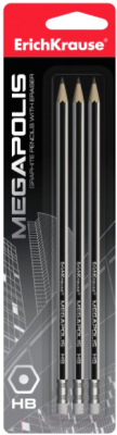 Набор простых карандашей Erich Krause Megapolis HB / 44490 - фото