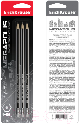 Набор простых карандашей Erich Krause Megapolis HB / 44490