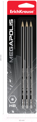 Набор простых карандашей Erich Krause Megapolis HB / 44490