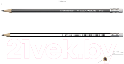 Набор простых карандашей Erich Krause Megapolis HB / 43581
