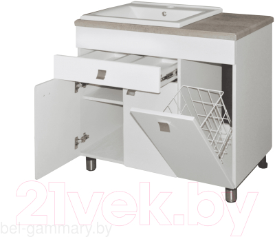 Тумба с умывальником Гамма 23о/кФ2-У 55 Атриа-9055 СТ85