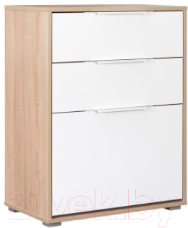 Тумба в прихожую Mobi Куба 13.113 (дуб сонома/белый премиум) - фото