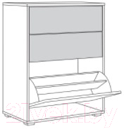 Тумба в прихожую Mobi Куба 13.113 (дуб сонома/белый премиум)