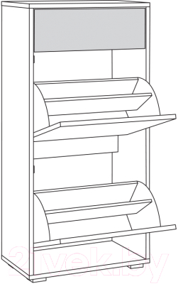 Тумба для обуви Mobi Куба 13.114 (дуб сонома/белый премиум)