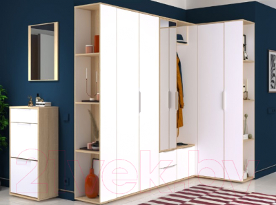 Шкаф Mobi Куба 13.136 (дуб сонома/белый премиум)