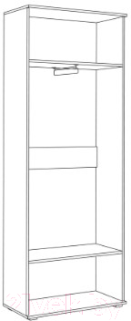 Шкаф Mobi Куба 13.136 (дуб сонома/белый премиум)