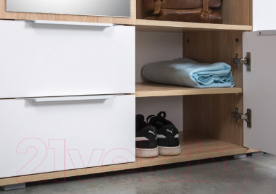 Секция в прихожую Mobi Куба 10.14 (дуб сонома/белый премиум)