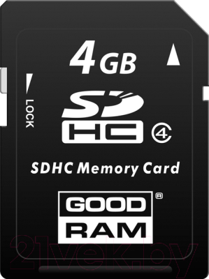 Карта памяти Goodram SDHC Class 4 4GB (SDC4GHC4GRR10) - фото