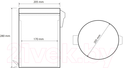 Мусорное ведро Bemeta White 104315014