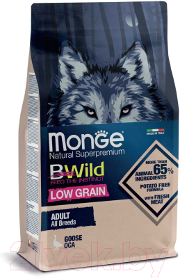 Сухой корм для собак Monge BWild Adult Goose - фото