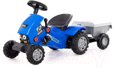 Каталка детская Полесье Turbo-2 Трактор с полуприцепом / 84651 - фото