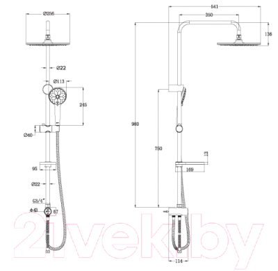 Душевая система LEMARK LM8809C