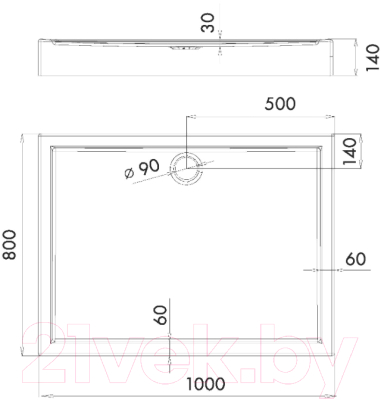 Душевой поддон iRegio LDBR2166