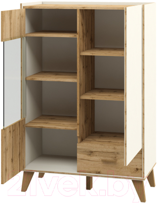Шкаф с витриной Мебель-Неман Сканди МН-036-08