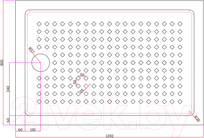 Душевой поддон Cezares TRAY-A-AH-120/80-15-W0