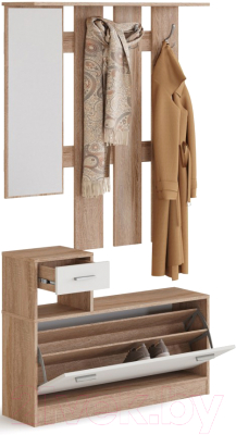 Секция в прихожую Империал Интер (дуб сонома/белый) - фото