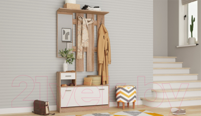 Секция в прихожую Империал Интер (дуб сонома/белый)