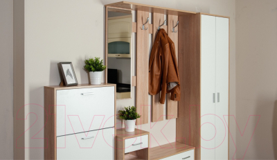 Секция в прихожую Империал Интер (дуб сонома/белый)