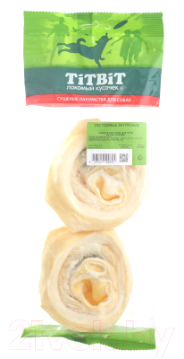 Лакомство для собак TiTBiT Ухо говяжье внутреннее / 0894 - фото