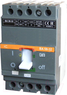 Выключатель автоматический КС ВА 58-32 3Р 80А 35кА / 84110 - фото
