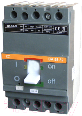 Выключатель автоматический КС ВА 58-32 3Р 25А 35кА / 84105 - фото