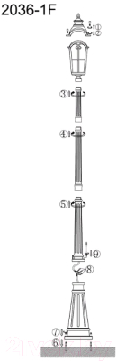Фонарь уличный FAVOURITE Bristol 2036-1F