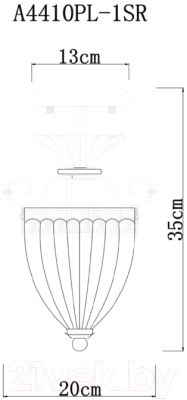Потолочный светильник Arte Lamp Schelenberg A4410PL-1SR