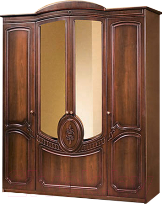 Шкаф ФорестДекоГрупп Щара 4-х створчатый (орех) - фото