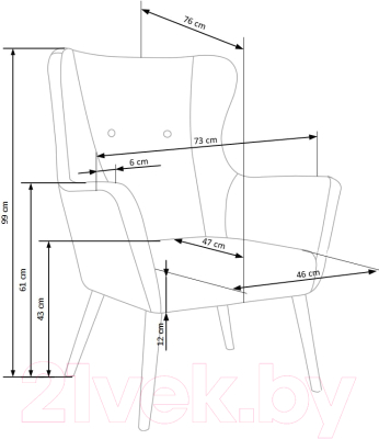 Кресло мягкое Halmar Cotto