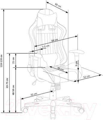 Кресло геймерское Halmar Cayman