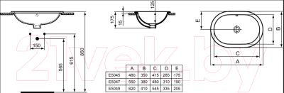 Умывальник Ideal Standard Connect E504501