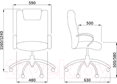Кресло офисное AksHome Richard New Crome