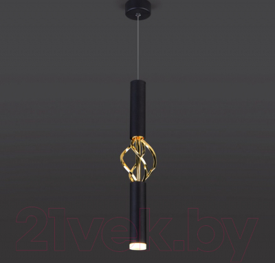 Потолочный светильник Евросвет Lance 50191/1 LED (черный/золотистый)