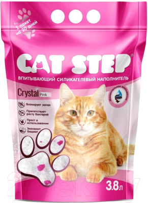 Наполнитель для туалета Cat Step Crystal Pink / 20363016 - фото