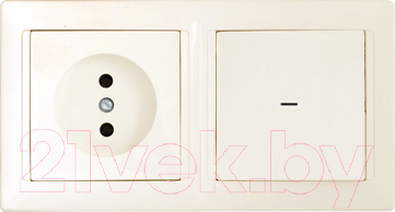 Блок выключатель+розетка Bylectrica Стиль В-РЦ-697 - фото