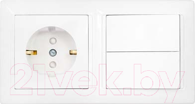 Блок выключатель+розетка Bylectrica Стиль 2В-РЦ-715 - фото