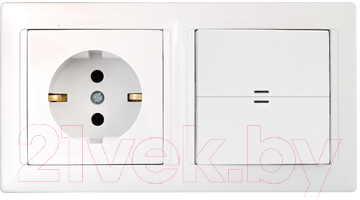 Блок выключатель+розетка Bylectrica Стиль 2В-РЦ-703 - фото