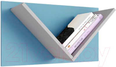 Полка Polini Kids Mirum 5Y 600 (серый/голубой) - фото