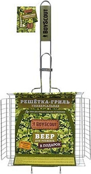 Решетка для мангала Boyscout Универсальная с веером 57(+5)x30x25x5