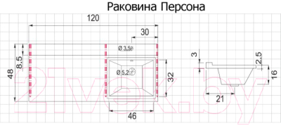 Умывальник Aquanet Персона 120 R / 168174