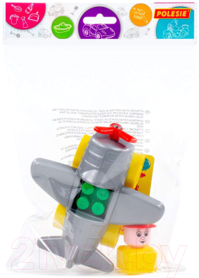 Конструктор Полесье Юный путешественник. Самолёт / 55378 - фото