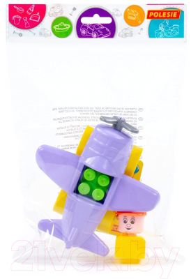 Конструктор Полесье Юный путешественник. Самолёт / 55378