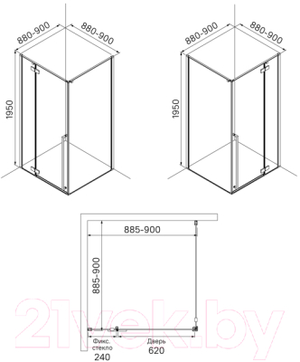 Душевой уголок IDDIS Slide SLI6GS0i23
