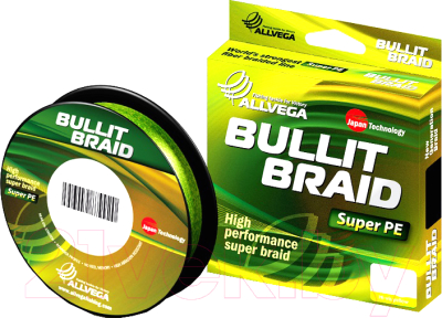 Леска плетеная Allvega Bullit Braid 0.18мм 135м / BB135Y18 (ярко-желтый)