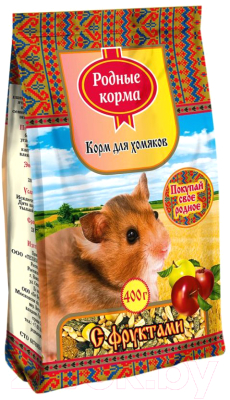 Корм для грызунов Родные корма Для хомяков с фруктами - фото