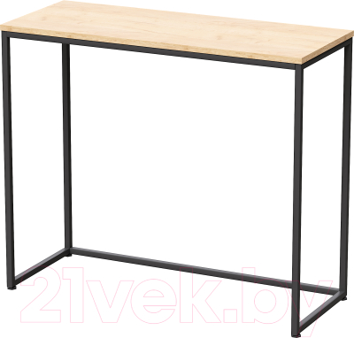 Консольный столик Millwood Пекин 3 Л 100x40x85 (дуб золотой Craft/металл черный) - фото