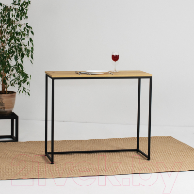 Консольный столик Millwood Пекин 3 Л 100x40x85 (дуб золотой Craft/металл черный)