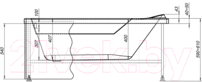 Экран для ванны Aquanet West/Nord/Largo 140