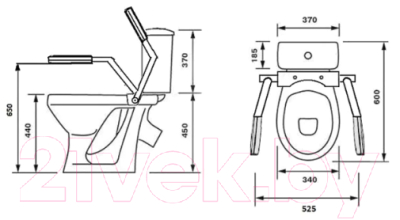 Унитаз напольный Оскольская керамика Персона Премиум